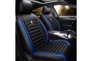 Muchkey Housses de Siège de Voiture Avant pour Ford Ranger Housse de Sieges Auto pour Conducteur et Passager Accessoires Interieur Couleur Noir Bleu