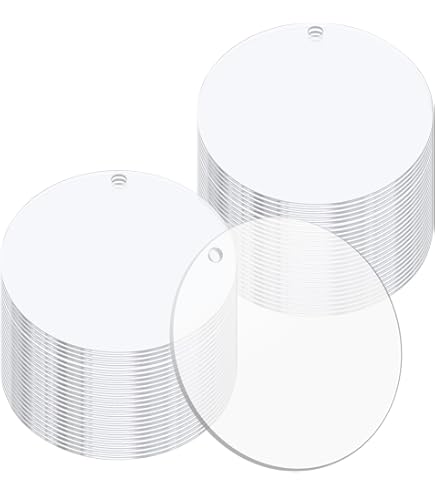 20 dischi acrilici trasparenti circolari con foro, 5 cm, colore verde, lastre acriliche trasparenti, lastre acriliche, spessore 3 mm, vetro acrilico, rotonde in plexiglass per progetti fai da te