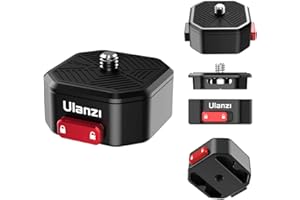 ULANZI Claw Quick Release Camera Mount, Metal Quick Release Plate with 1/4'' Screw, Quick Rlease Tripod Mount for DSRL Cameras/Gimble/Tripod/Monopod/Ball Head/Slider