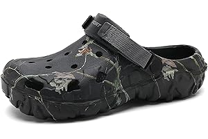 SECHRITE Men's Clogs Athletic Sports Outdoor Sandals Water Beach Shoes Slippers Sandals Lightweight Comfortable Breathable with Adjustable Back Strap - River Edge