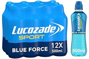 WOWBOXME Lucozade Sport Blue Force Isotonic Fuel 12x500ml -New Blue Lucozade Flavour (Blucozade)