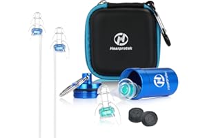 Hearprotek Musicisti Tappi per le orecchie, Riduzione del rumore Tappi auricolari ad alta fedeltà per concerti, musica dal vivo, batteria, percussioni, DJ e discoteca (riutilizzabili e confortevoli)