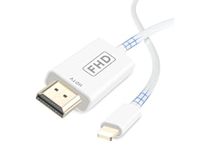 Zestiq Cable Lightning a HDMI 2M, Cable HDMI para iPhone, Adaptador de Movil a TV Cable de Móvil 1080P Compatible con iPhone 14, 13, 12, 11, Pro Max, XS, XR, X a TV, Proyector y Monitor