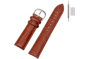 EACHE Croco Design Watch Straps for Men Women, Classical Leather Watch Straps Waterproof 12mm 13mm 14mm 15mm 16mm 17mm 18mm 19mm 20mm 21mm 22mm 23mm 24mm