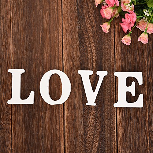 Mr & Mrs Love Hochzeit Deko Holzbuchstaben Tischdeko Ehe Zimmer Deko Wedding Decoration LianLe (Weiß Love)