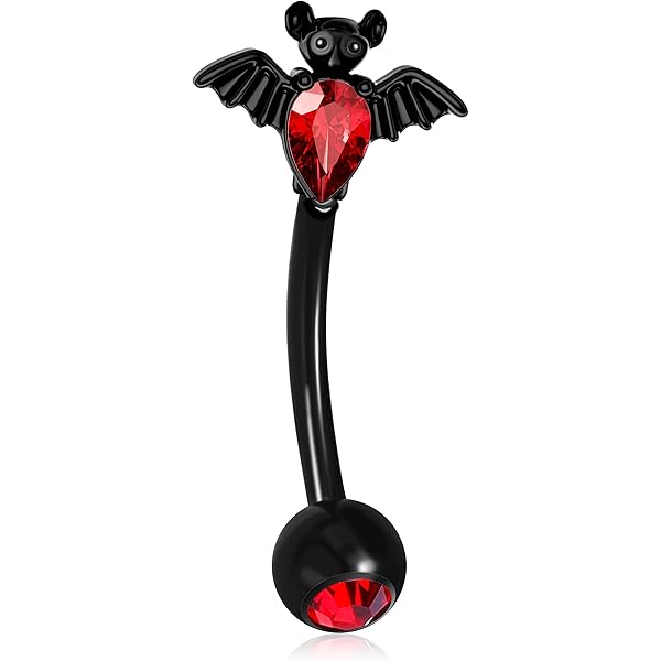 Aazon.co: OUFER 2PCS Halloween Belly Button Rings, Pupkin Bat