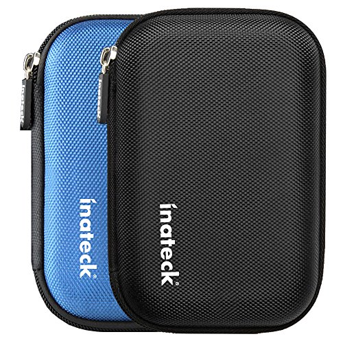 Inateck Universal Festplattentasche für 2,5 Zoll Festplatten und SSD/HDD, Hard Case erschütterungsfeste Schutzbox