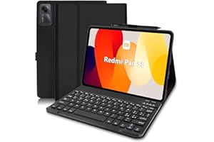 COEZFE Custodia con Tastiera per Xiaomi Redmi Pad SE 11", Layout Italiano Bluetooth Tastiera per Xiaomi Redmi Pad SE 11 pollici, Custodia Tastiera per Xiaomi Redmi Pad SE 2023, Nero
