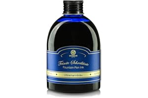 OCTOPUS FLUIDS Tinta de pluma estilográfica en botella práctica, tinta para pluma, tinta de pluma, tinta de caligrafía en azul ultramar 250ml