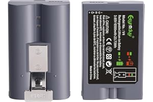Eeyrnduy 2-Pack V4 Teig passend für Ring-Doorbell Kamera 2/3/3 Plus/4 Batterien (zweite und dritte Generationen) hängende Batterien 3.65V 6040mA (V4)
