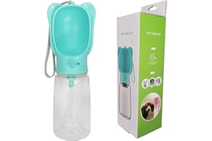 MMSGA Dog water Bottles for Walking 350ml&550ml,Pet Drinking Cup,Leak Proof Portable Pet Drinking Bottle with Pet Drinking Cup for Outdoor Walking,Hiking,Traveling,Food Grade Plastic For Pet(550ml, Blue)