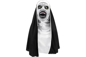 nezababy Nun Maske Gruselmaske Horror Maske Gruselige Horrornonne Cosplay Zubehör Party Kopfbedeckung Halloween Kostüm Requisiten
