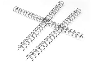 RAYSON Anneaux Reliure de Métalliques, Pas de 2:1, 105 Feuilles, 14,3 mm, 23 Anneaux, A4, Noir, Paquet de 100