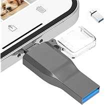Pendrive 3 En 1 Para IPhone Y Android - 256GB - Con USB-C, Lightning Y USB - Sin Apps, Ideal Para Fotos Y Videos