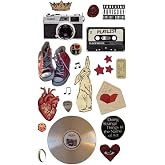 Ms Major Selection Vintage Playlist Temalı Sticker Bullet Journal Scrapbook Ajanda Laptop Defter Telefon Kask Etiketi