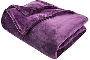 GonZalo GraCia. Fleece Blanket Throws for Sofas 400 GSM Purple Blankets Sofa Bed Throw Breathable, Cuddly, Fluffy & Warm (Dark Purple King 200x240 cm)