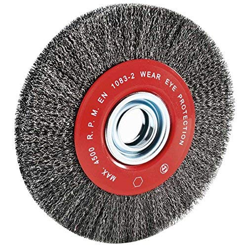 Leman 06429 - Spazzola metallica in acciaio ondulato, diametro 200 mm