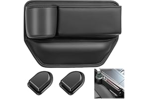 DGUSO Rangement Voiture Interieur Boite Rangement Voiture, Rangement Siege Voiture, Organisateur Siege Voiture avec Porte-gobelet pour Téléphone Portable, Lunettes de Soleil, Pièces de Monnaie, etc