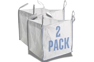 Airtech-UK New FIBC Bulk Bag Builders Garden Waste Heavy Duty Industrial polypropylene Material 1 Tonne TON Jumbo Bags Storage Sack Various Quantity (2)