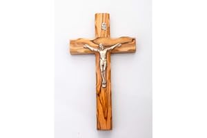 Jerusalem Bethem - Crocifisso in legno di ulivo da 12,7 cm