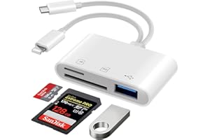 VONXITE Lector de Tarjetas SD para iPhone iPad USB C, 3 in 2 Lector de Tarjetas SD para Micro SD/SD/TF/USB, Adaptador Tarjetas Micro SD para iPhone, SD Card Reader para Memoria de Camara Android