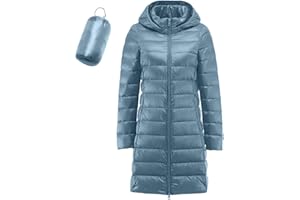 KOBILEE Piumino Donna 100 Grammi Lungo Leggero Mezza Stagione Trapuntato Piumino Ripiegabile Cappotto Giubbotto Imbottito Elegante Giacca Invernale Caldo Antivento Giubbino