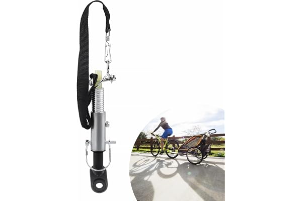 EXLECO Attelage Remorque Vélo Double Protection, 11mm Universel Coupleur D'attelage pour Remorque de Vélo, Connecteur d'Attelage de Remorque de Vélo pour Enfants et Chiens