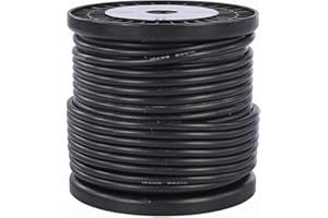 TUOFENG 5.3mm² Electrical Cable 28 Meter Black 10 AWG Silicone Wire Spool Hook Up Wire Cable Flexible of Tinned Copper Wire