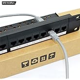 Network Patch Panel, 24 Ports 1U Rack Mountable Panel Cat6 Patch, Pro Rj45 110 Network Patch Panel, Easy To Install, Cable Di