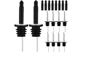 PAFUSEN 10 PCS Flaschenausgießer mit Schutzkappe, Olivenöl Ausgießer, Likörausgießer Doser Weinausgießer, hält Lebensmittel frisch, Schnellausgießer für Cocktails, Bars, passend für 17-19 mm Flaschenlippe