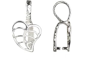 The Jewellery Store London, 925 Sterling Silver Pinch Pendant Bail in different shape Options