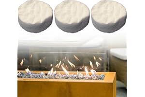CNANRNANC Lot de 3 éponges en céramique pour cheminée au bioéthanol - Éponge en céramique pour cheminée au bioéthanol - Pour intérieur et brûleur au bioéthanol