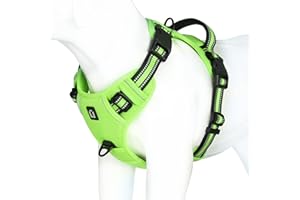 WALDSEEMÜLLER Harnais Chien Anti Traction, Réfléchissant Harnais De Chien Réglable Décourager Tirer Pet Gilet Durable en Nylon Harnais pour Chiens Moyen et Grand