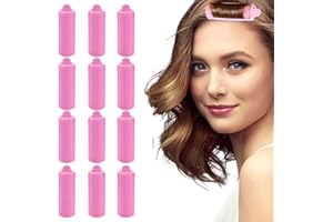 YUVKIN 12 Rulos Flexibles para Rizar el Pelo, Bigudies de Espuma Suave, Tamaño Grande, para Mujeres y Niños (20 mm)