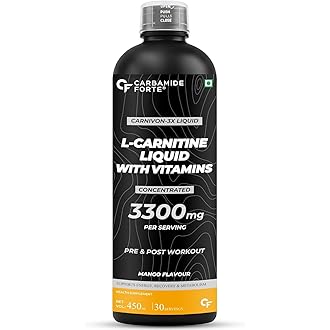 Carbamide Forte L Carnitine Liquid 3300mg | L-Carnitine Liquid With Vitamins | L'Carnitine Supplement For Pre & Post Workout To Suppoer Energy, Recove