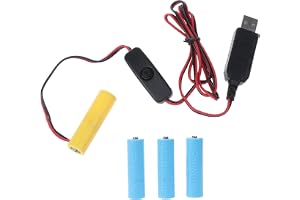 USB till 6V 4AA batterieliminator med omkopplare ersätter 4 AA LR6 AM3-batteri