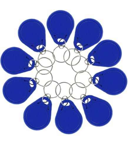 10 Carte NFC RFID 13.56MHz - Schede PVC Riscrivibili Per Controllo Accessi