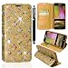 Produktbild Google Pixel XL Hülle, Kamal Star® PU Leder Flip Case Schutzhülle + Stylus (Flower Gold Diamond Book)