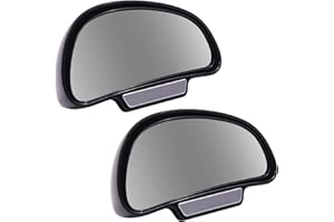 Biqing Rétroviseurs d'angle Mort,Ajustables à 360 Degrés Rétroviseurs Miroir d'angle Mort pour Voiture Assistant Grand Angle Mirror pour Tous Les Voitures(Gauche + Droite)