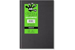 Artgecko Casebound Mixed Media Sketch Book A5 Portrait - 92 Pages 150gsm White Cartridge Paper