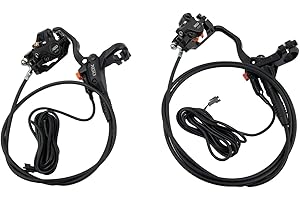LUCKCDUO Pour vélo électrique XOD, ensemble de freins à disque hydrauliques avant/arrière avec contrôle de puissance électrique, pour pièces de vélo de montagne de 140 mm 160 mm 180 mm (avant+arrière)