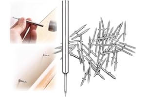 GZWY Nahtloser Nagel mit Doppelköpfigem Sockelfaden Nagel für Sockelleisten ohne Spuren Unsichtbare Sicherheitsschrauben mit Doppelkopfnägeln, mit einem nagelspezifischen Hülsenwerkzeug (300 Stück)