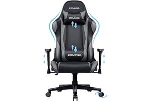 ‎GTPLAYER GTPLAYER Gaming Stuhl Bürostuhl Zocker Gamer Ergonomischer Stuhl Einstellbare Armlehne Einteiliger Stahlrahmen Einstellbarer Neigungswinkel grau