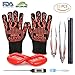 Produktbild BBQ Grill Werkzeugset Grillbesteck Set Grillzubehör Grillhandschuhe Hitzebeständig bis 500°C,Grillthermometer Fleischthermometer Digitale,Grillmatten,Fleisch Krallen,Silikonwürzbürste