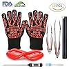 Bbq Grill Werkzeugset Grillbesteck Set Grillzubehr Grillhandschuhe Hitzebestndig Bis 500cgrillthermometer Fleischthermometer Digitalegrillmattenfleisch Krallengrillzangesilikonwrzbrste Zum Kochenbacke