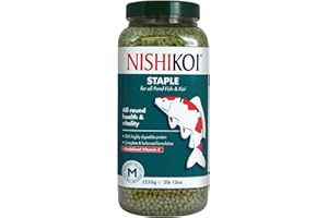 Nishikoi Staple Koi Fish Food, 1250g – Complete Koi Food Pellets for Pond Fish – Medium Pond Fish Food Pellets for All Round Health and Vitality