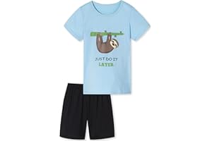 In One Clothing - Mädchen Schlafanzug kurz, weicher Single-Jersey aus 100% Baumwolle und Hose in Bermuda Form