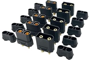 FLY RC 5Pair Black Amass XT90 XT-90 Male Female Bullet Connectors Power Plug with Heat Shrink for RC Lipo Battery Motor