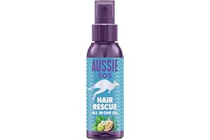 Aussie SOS Hair Rescue Olio Ricostituente per Capelli Tutto In Uno 100ml Per Districare E Lisciare I Capelli Mantenendoli Idratati Fino A 100 Ore, Formula Vegana