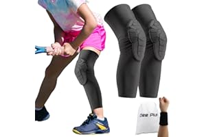 Dee Plus Kids Arm Knee Sleeve Pads 5-15 Years Children Youth Sports Compression Leg Protective Knee Elbow Guard with Wristbands for Volleyball, Basketball, Baseball, Football, Cycling
